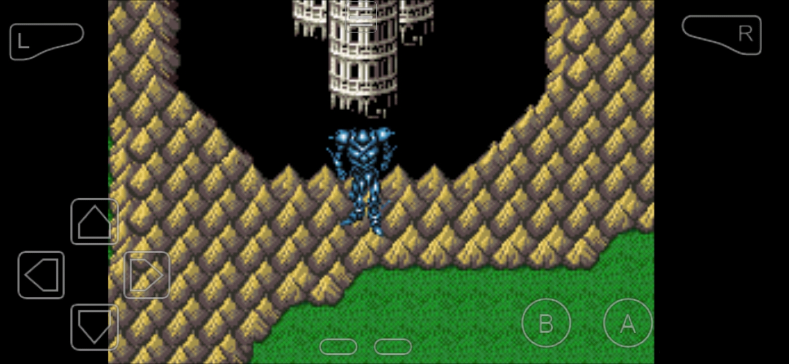 Screenshot de batalla contra el Gigante de Babel de Final Fantasy 4