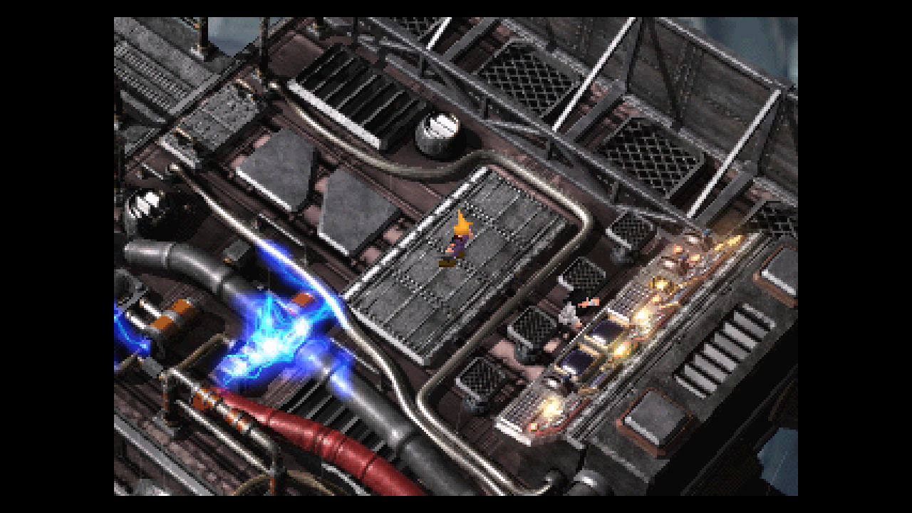 Screenshot de la Pelea contra Hojo en Midgar en Final Fantasy 7